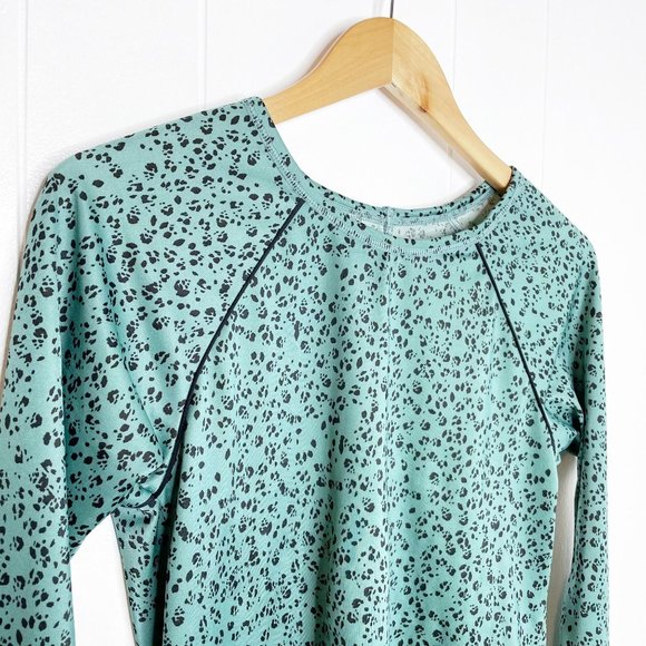All in Motion Turquoise Animal Print Rash Guard - Picture 4 of 7